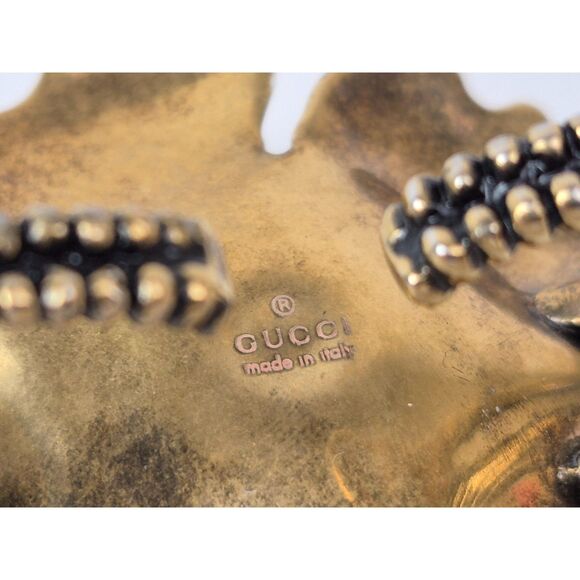 Gucci Enamel Flower Multi-Finger Cocktail Ring Size Medium - Picture 2 of 6